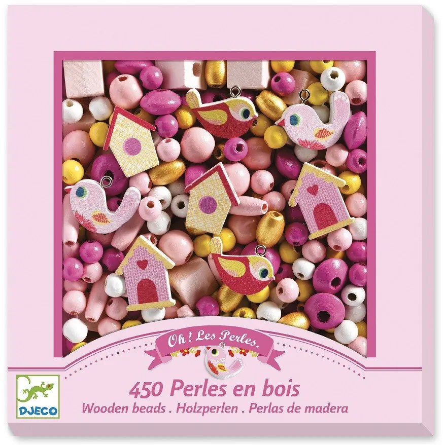 Perline in legno - uccelli