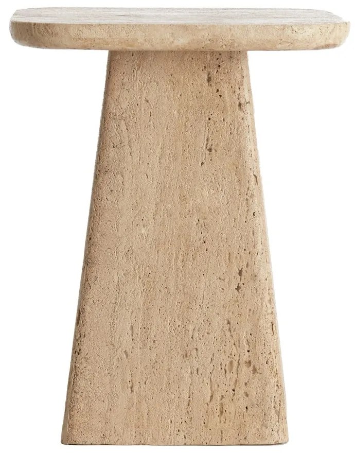 Tavolino con piano in pietra 40x40 cm Kepami - Light &amp; Living