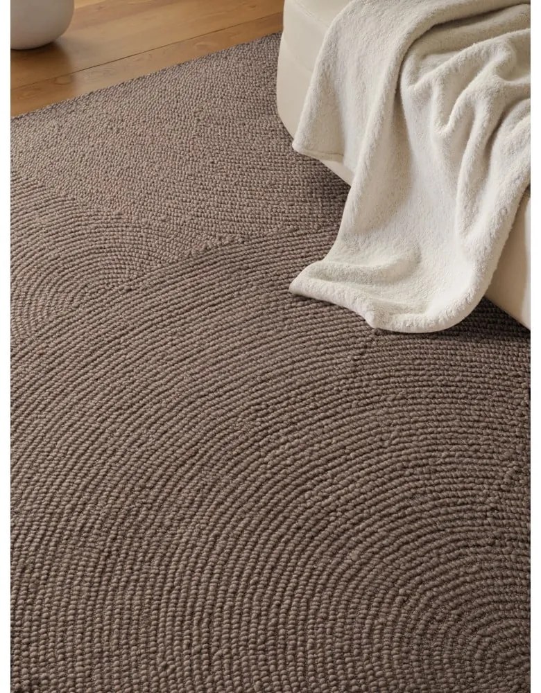 Tappeto grigio tortora in lana tessuto a mano 160x230 cm Eleni Taupe – Hanse Home