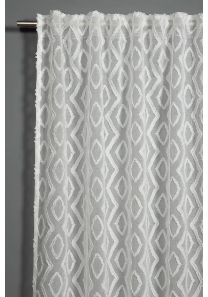 Tenda sottile bianca 140x245 cm Diamant Scherli – Sehlbach
