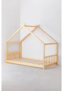 Letto In Legno Per Materasso 90 Cm Maggie Kids Legno Naturale & 90 X 190 Cm - Sklum