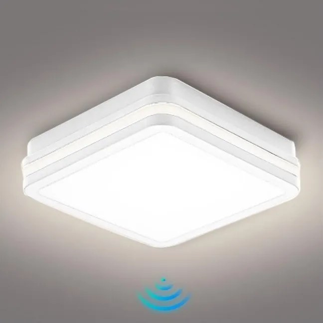 Brilagi - Lampada LED da esterno con sensore BENE LED/24W/230V 26x26 cm bianca IP54
