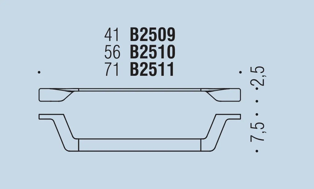 Colombo Alize B2511 Porta Salvietta 71 cm a parete Cromo