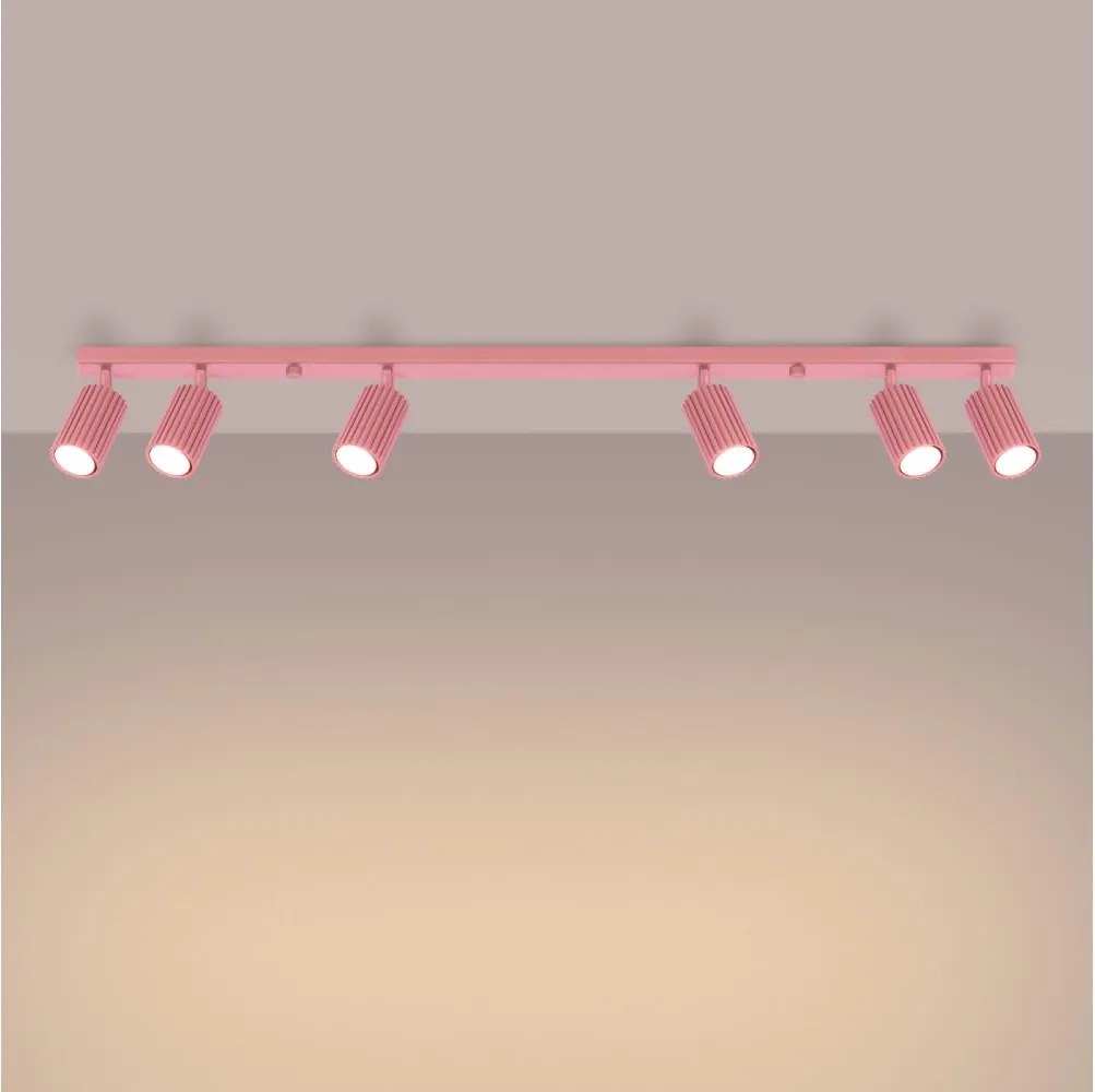 Brilagi - Plafoniera a 6 faretti CRESTO 6xGU10/10W/230V rosa