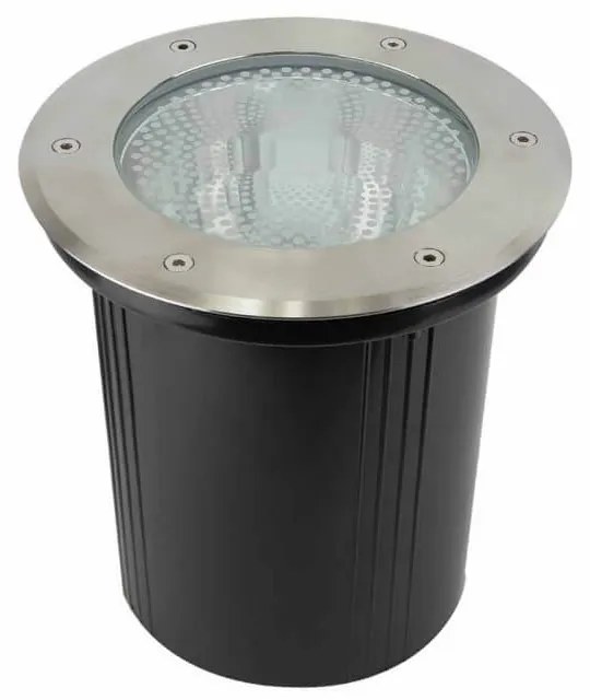 Faro interrato con base E27 - per lampade PAR30 e PAR38 - Doppio Pressacavo Base E27