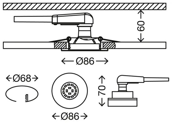 Briloner 7277-039-SET 3xLED Lampada da bagno dimmerabile 1xGU10/5W/230V IP23