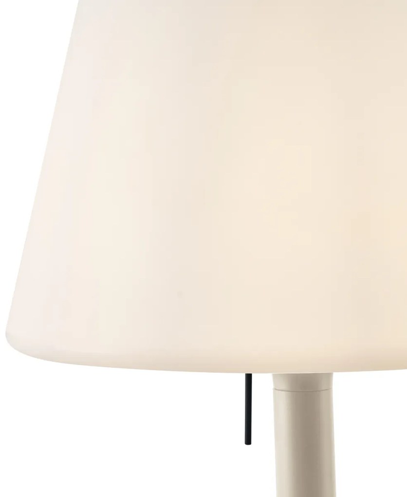 Lampada da terra moderna da esterno beige con paralume bianco IP44 - Big Virginia