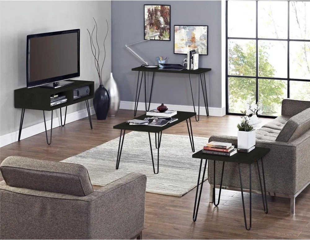 Mobile TV grigio scuro effetto rovere 107x63 cm Owen - Støraa