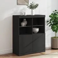 Credenza con Luci LED Nera 81x37x100 cm 836673