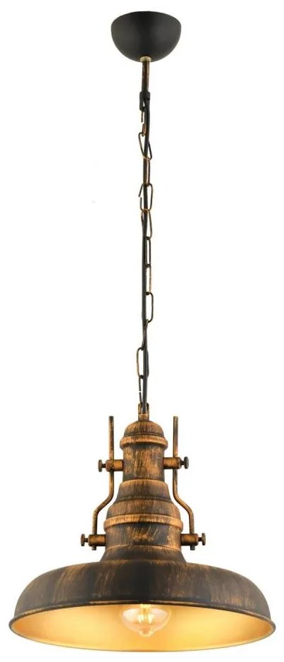 Lampadario a sospensione con catena 1xE27/40W/230V bronzo