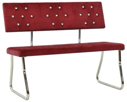Panca 110 cm in Velluto Rosso Vino