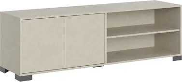 Porta TV in legno con 2 ante e vano a giorno 150x40 cm KYLA Grigio
