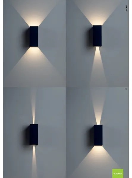 Redo 90635 - Lampada LED da esterno SONNY 2xLED/5W/230V 2200/3000/4000K IP54 bianco