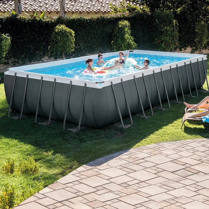 Piscina fuori terra tubolare INTEX Ultra XTR Frame grigio L int 7.32 x 3.66 m