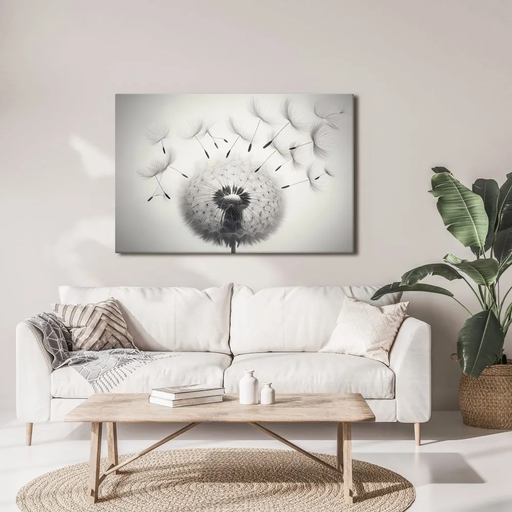 Quadro su tela – Soffione bianco e nero