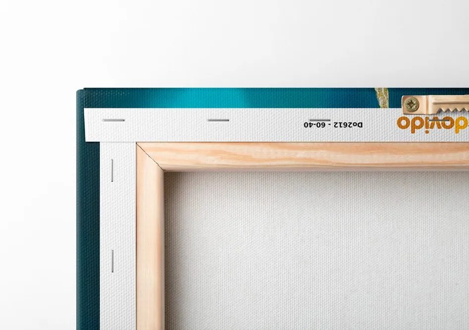 Stampa su tela – Gorilla blu-oro