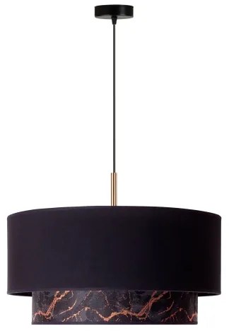 Duolla - Lampadario a sospensione con filo NANTES 1xE27/15W/230V diametro 45 cm nero/rame