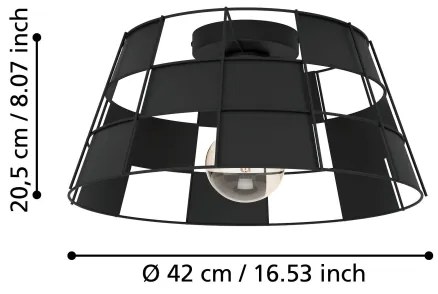 Eglo 43891 - Plafoniera PONTEFRACT 1xE27/40W/230V