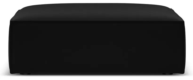 Poggiapiedi nero con rivestimento in velluto Vanda – Mazzini Sofas