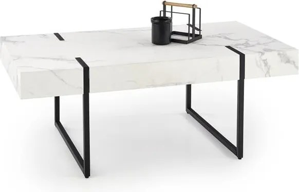 Tavolino da caffè Blanca effetto marmo - L110 x l60 x h43 cm