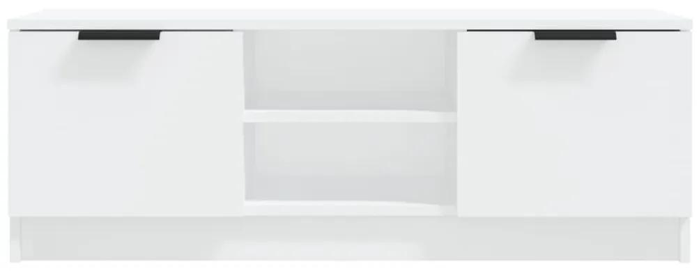 Mobile Porta TV Bianco 102x35x36,5 cm in Legno Multistrato
