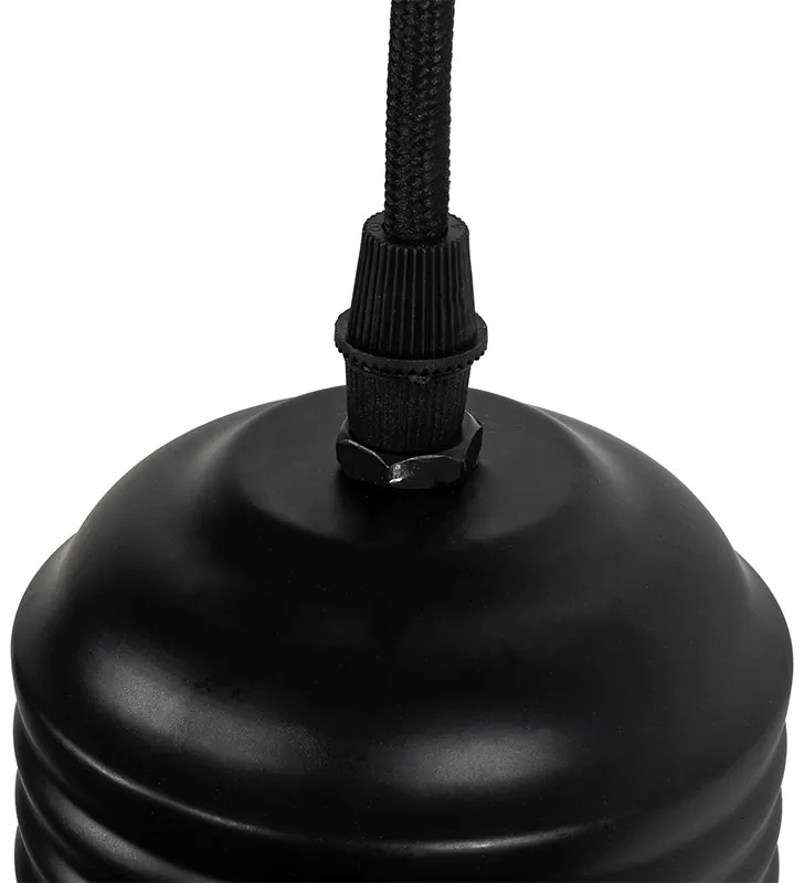 Lampada a sospensione di design nera 3 luci - Raga