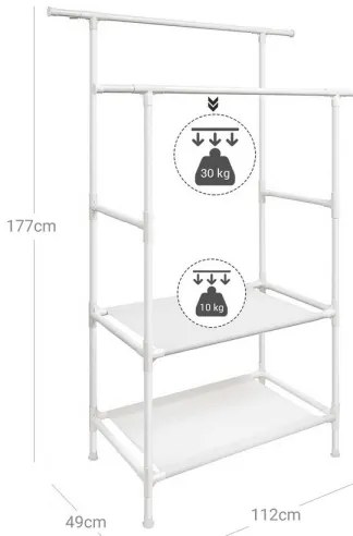 Appendiabiti da terra LINEA bianco