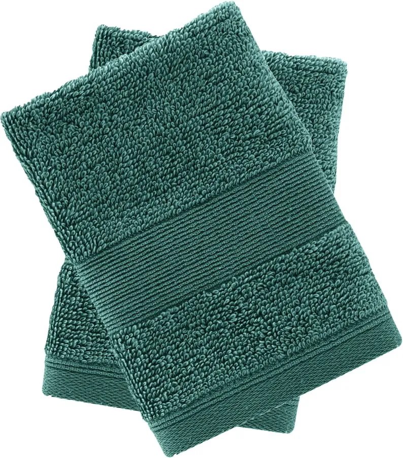 Set di asciugamani tipo terry verde scuro in cotone 2 pz 30x30 cm Anti-Bacterial – Catherine Lansfield