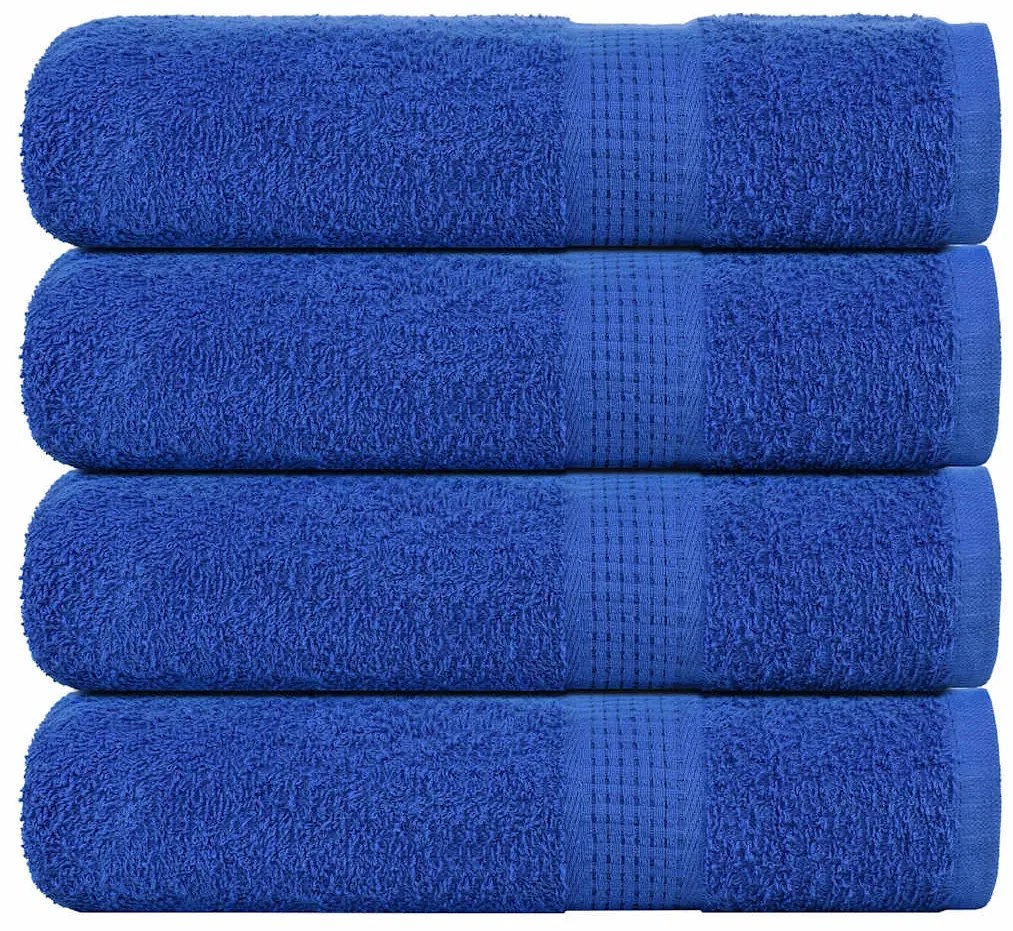 Asciugamani 4 Pz Blu 50x100 Cm 360 G/m² 100% Cotone /
