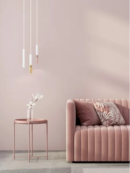 Open Design OR80858 - Lampadario a sospensione con cavo SLIMI 1xG9/3,5W/230V bianco/oro rosa
