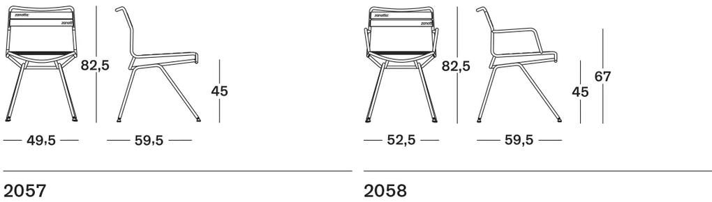 Zanotta sedia dan 2057-2058