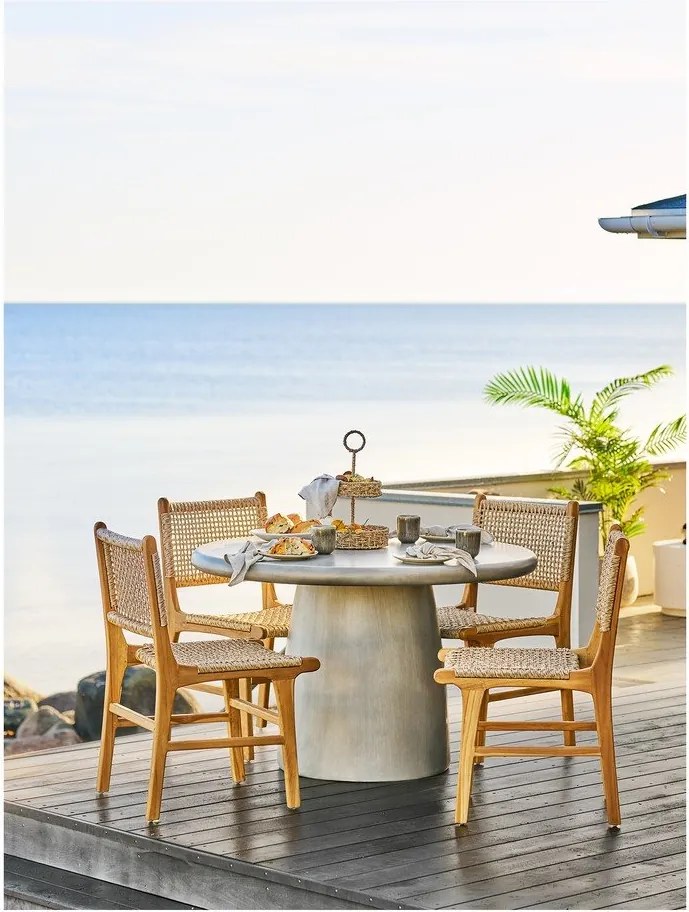 Tavolo da pranzo da giardino rotondo in ceramica ø 60 cm Bonnet – House Nordic