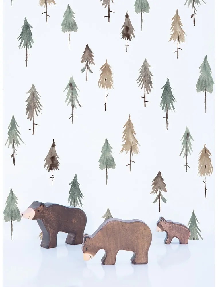 Carta da parati per bambini 10 m x 50 cm Pine Woods - Lilipinso