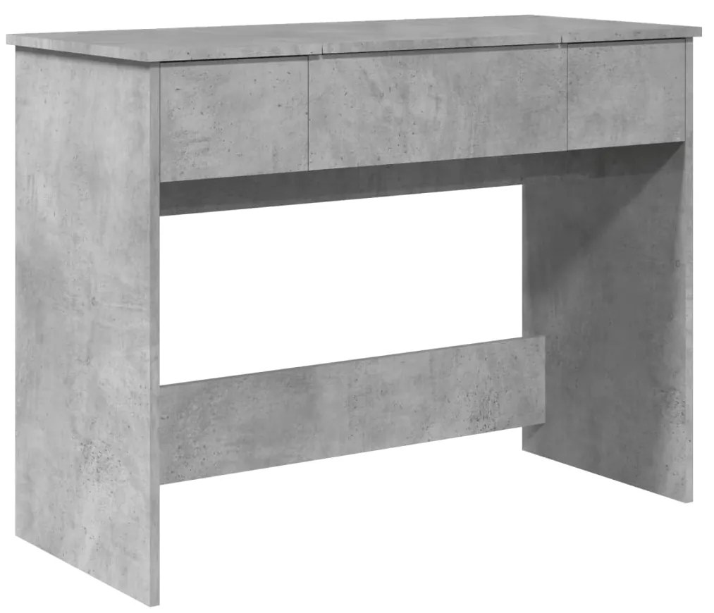 Toeletta con specchio grigio cemento 100x45x76 cm