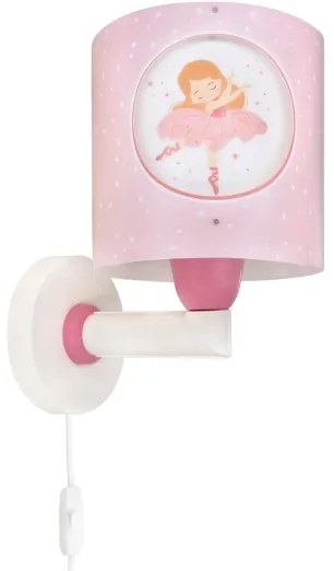 Dalber 60919 - Lampada da parete per cameretta PRINCESS DANCE 1xE27/15W/230V rosa