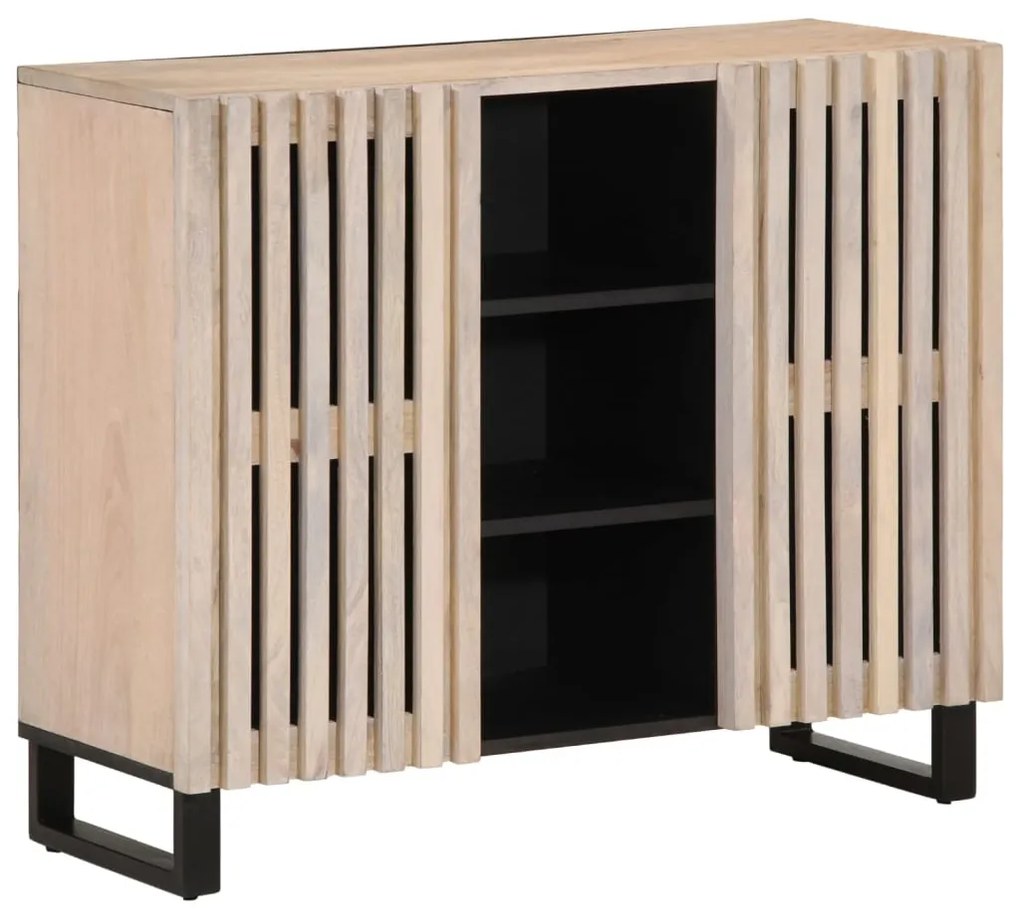 Credenza 90x34x75 cm in legno massello di mango