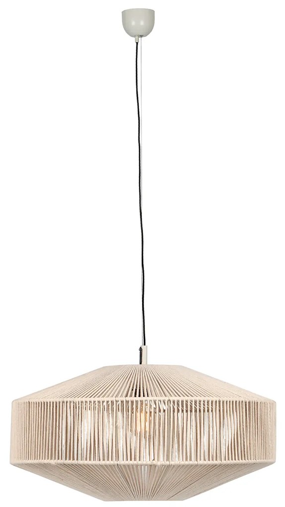 Lampada a sospensione Japandi corda marrone 61cm - Svea