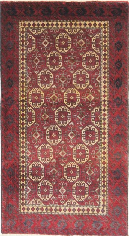 Beluch Tappeto persiano 200 x 110 Rosso (Iran) Annodato A Mano