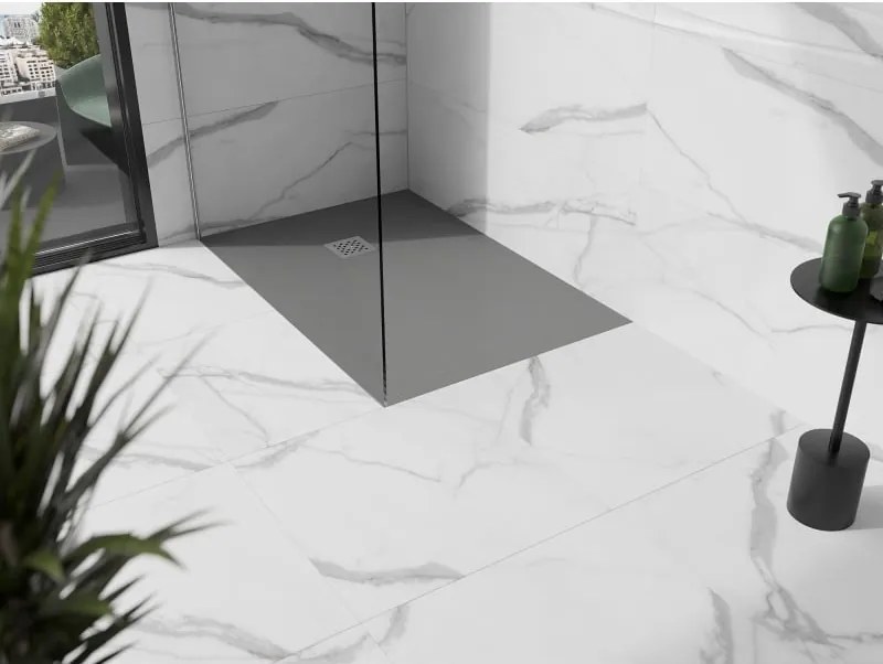 Mexen Stone+ piatto doccia rettangolare in composito 120 x 100 cm, grigio-cemento - 44611012