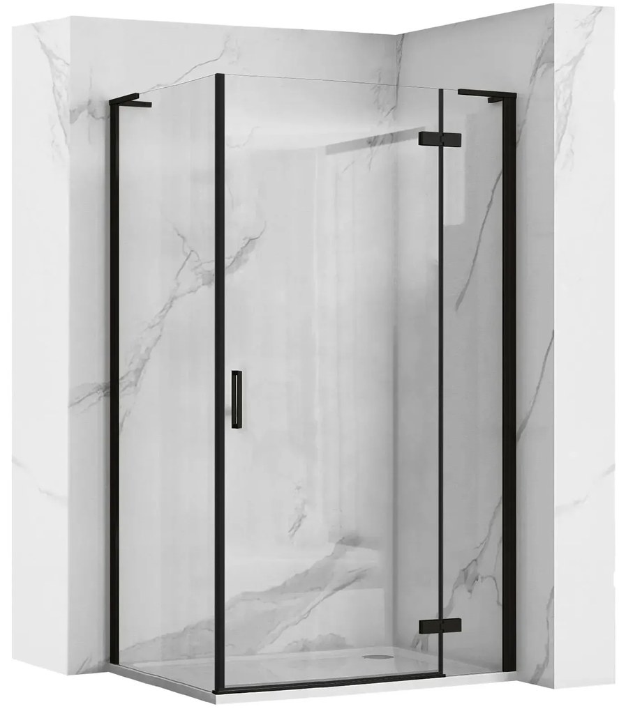 Cabina doccia REA Hugo Black 100x90