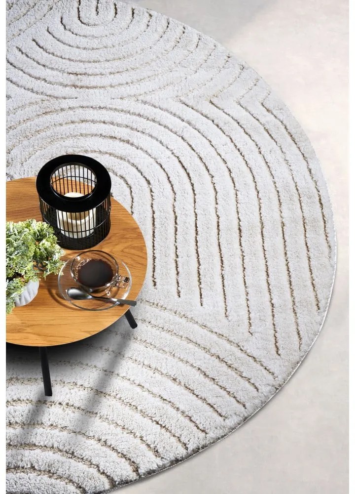 Tappeto rotondo bianco ø 160 cm Panglao New York White – Elle Decoration