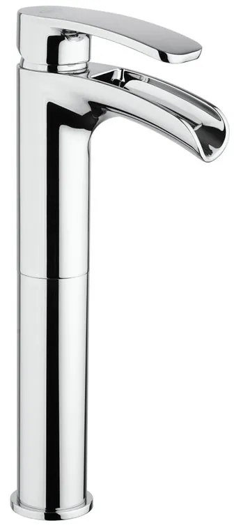 Rubinetto per lavabo getto a cascata d'acqua Cassandra cromato lucido