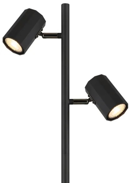 Globo 57918SB - Lampada con piedistallo JAMES 2xGU10/5W/230V nero