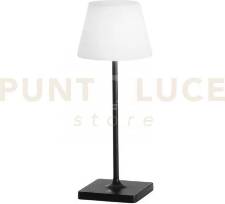 Lampada da tavolo ricaricabile led jammin nera 2,2w 60lm 3000k dimm...