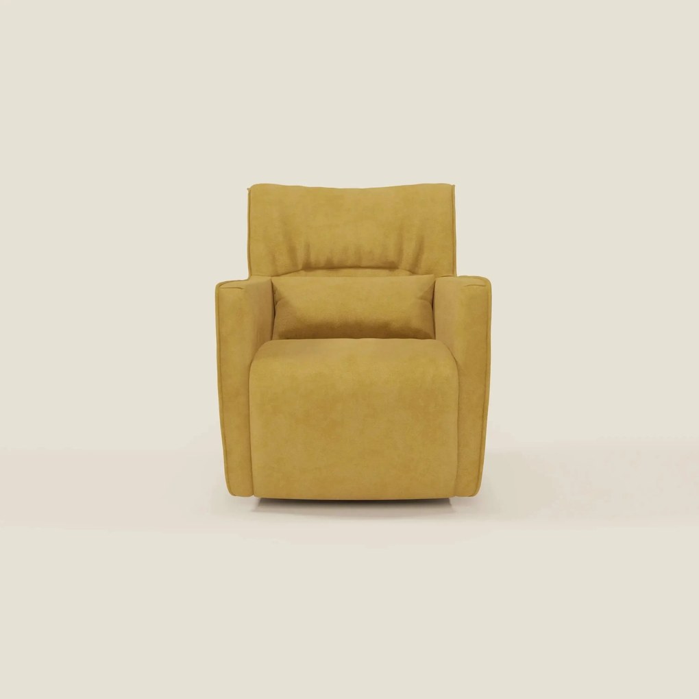 Tulla Poltrona girevole in tessuto impermeabile T02 giallo