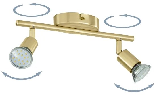 Eglo 33185 - Faretto LED BUZZ-LED 2xGU10/2,8W/230V 3000K oro