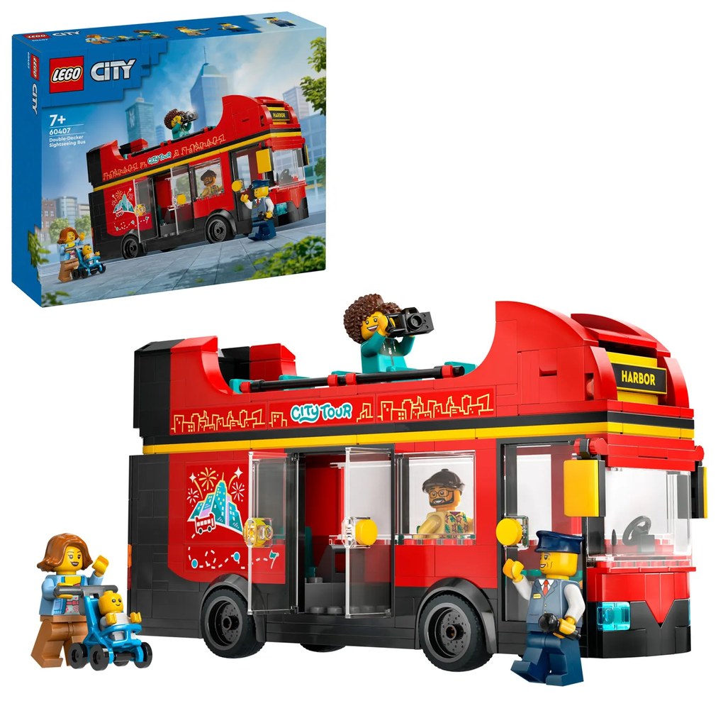 Autobus turistico rosso a due piani Lego City