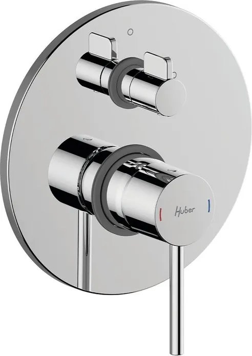 Rubinetto per doccia getto laminare cristallino ad incasso monocomando TAYRONA cromo lucido HUBER