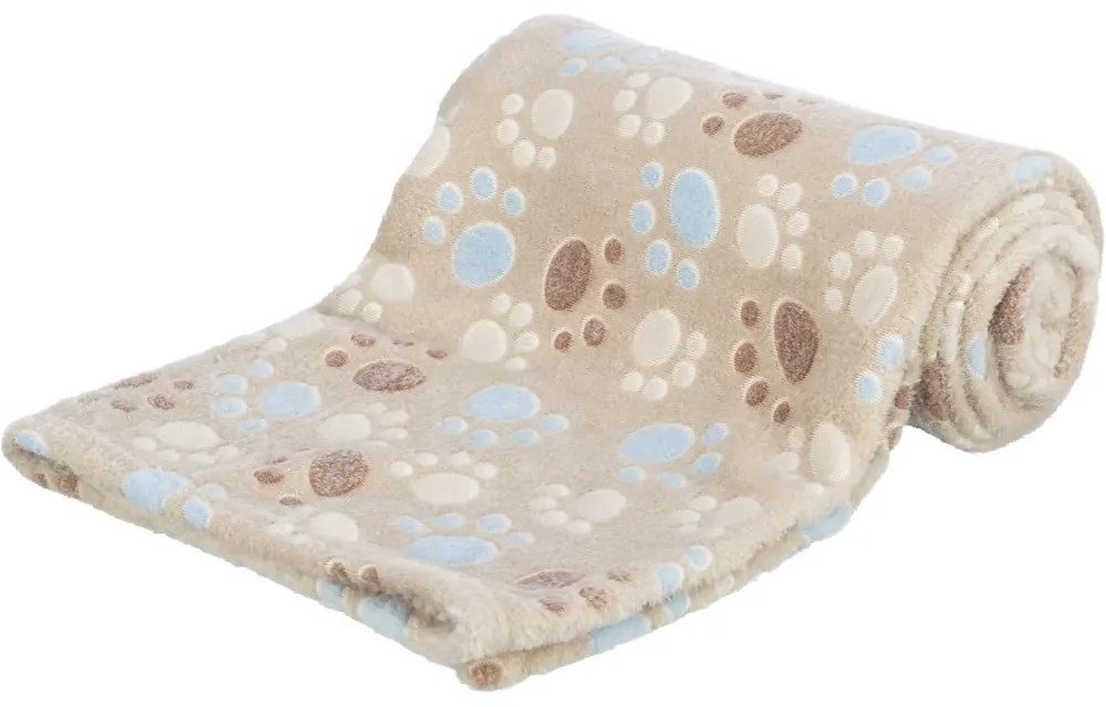 Coperta per cani beige in lana di pecora 75x50 cm Trixie Laslo – Plaček Pet Products