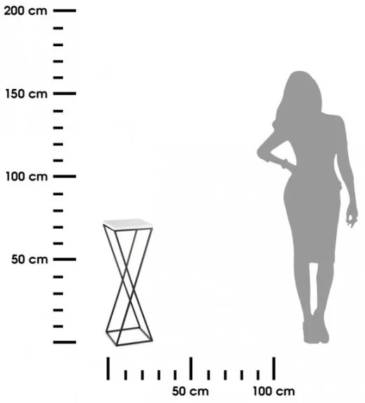 Portafiori LOFT 70x24 cm nero/bianco